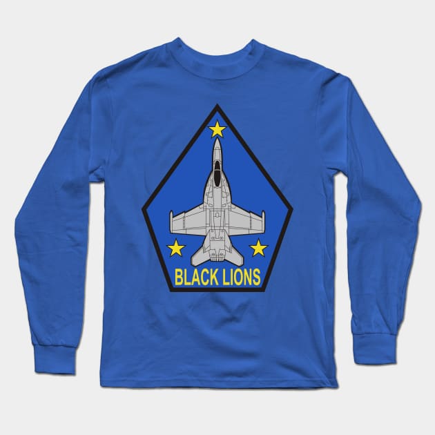 VFA-213 Blacklions - F/A-18 Long Sleeve T-Shirt by MBK